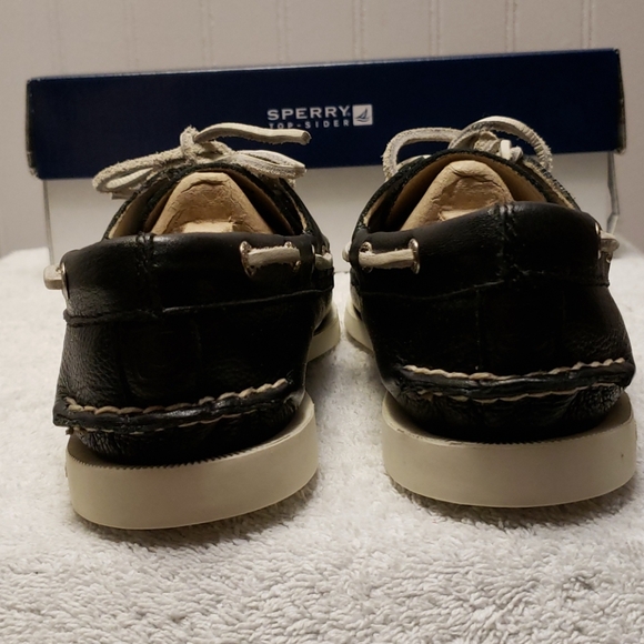 Sperry Topsiders, black leather, 7 - Picture 8 of 9